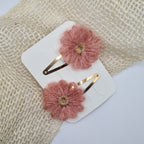 Haarclipje cozy flower oudroze