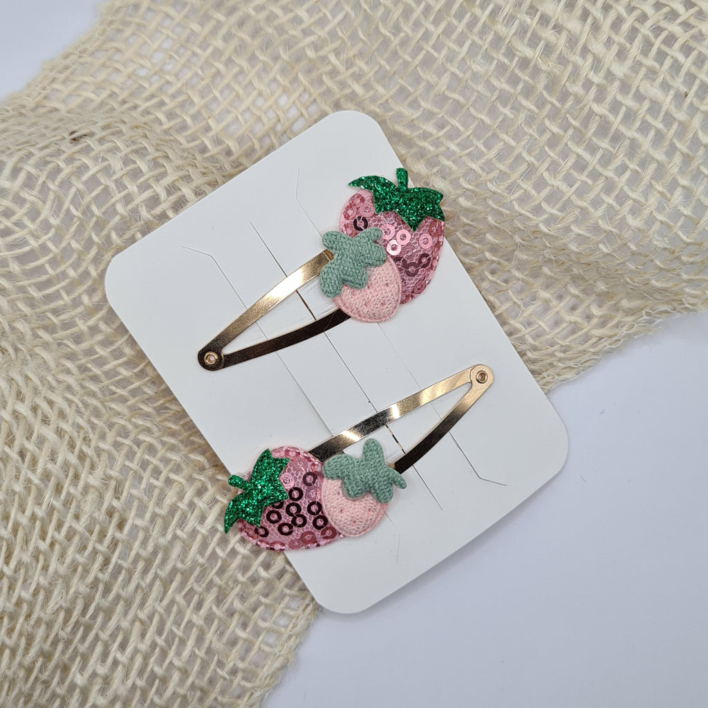 Haarclipje Strawberry Dream licht roze