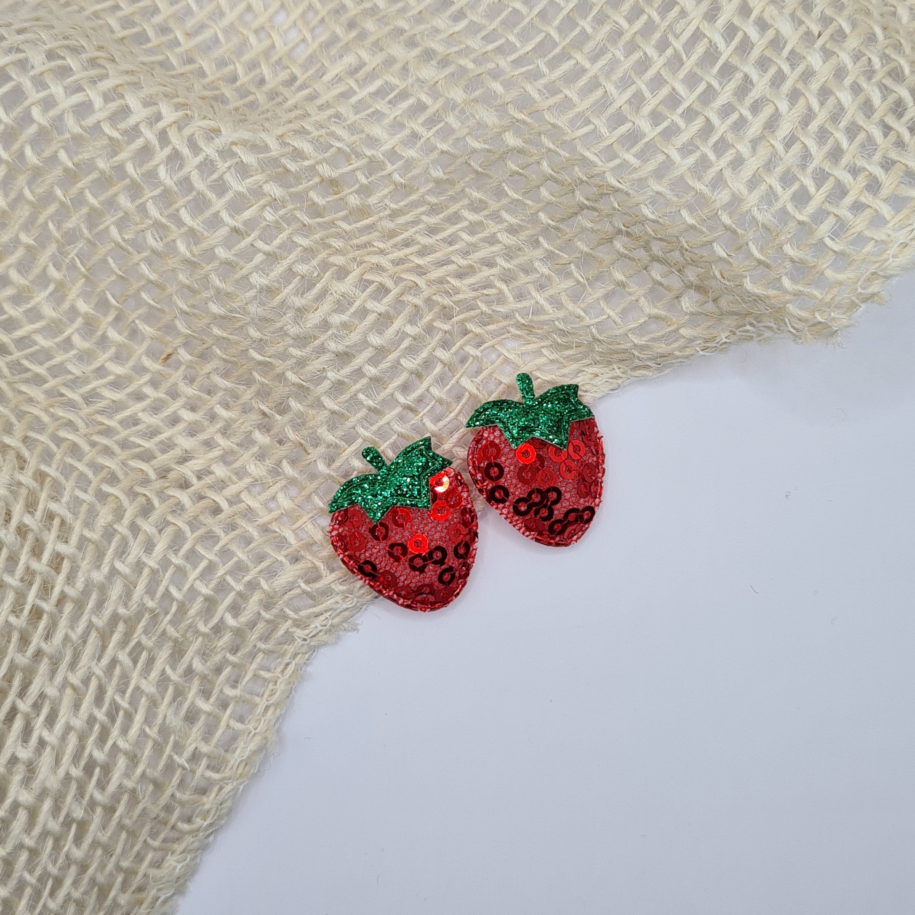 Mini haarclipje Strawberry Dream rood