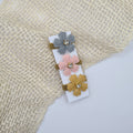 Set van 3 mini elastiekjes 5 blad bloem