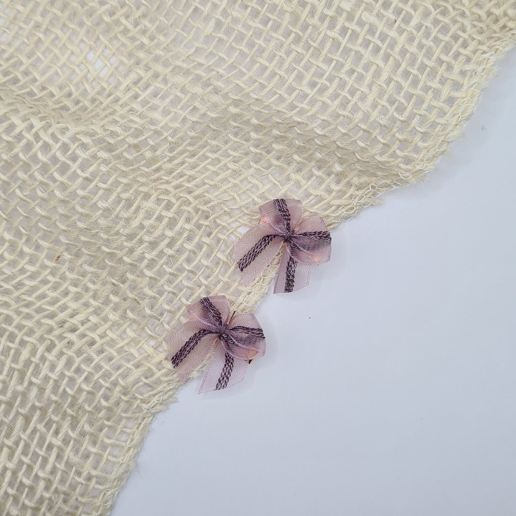 Mini strik haarclipje lila