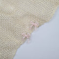 Mini strik haarclipje baby roze