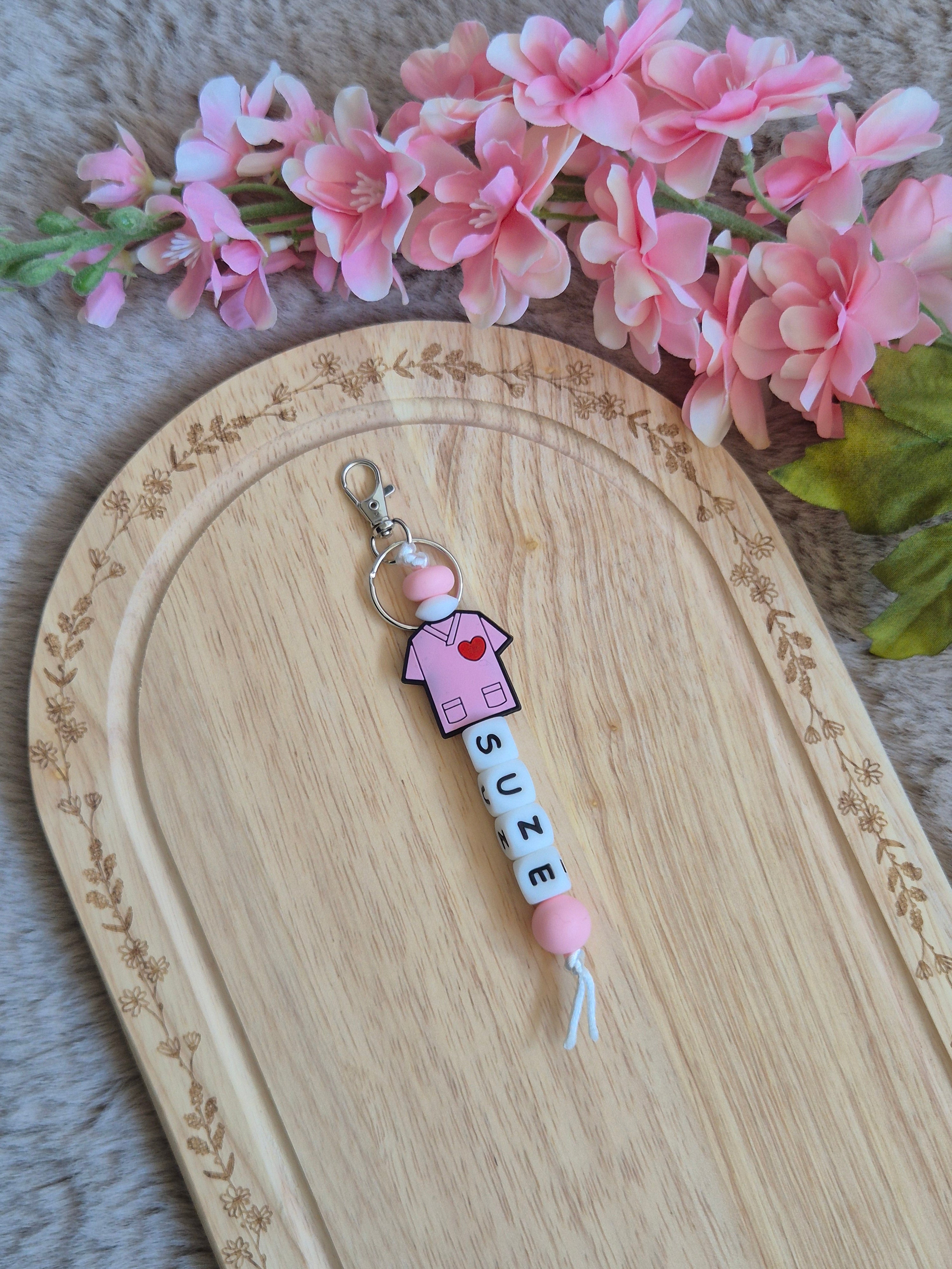 Zorgtopper sleutelhanger met naam
