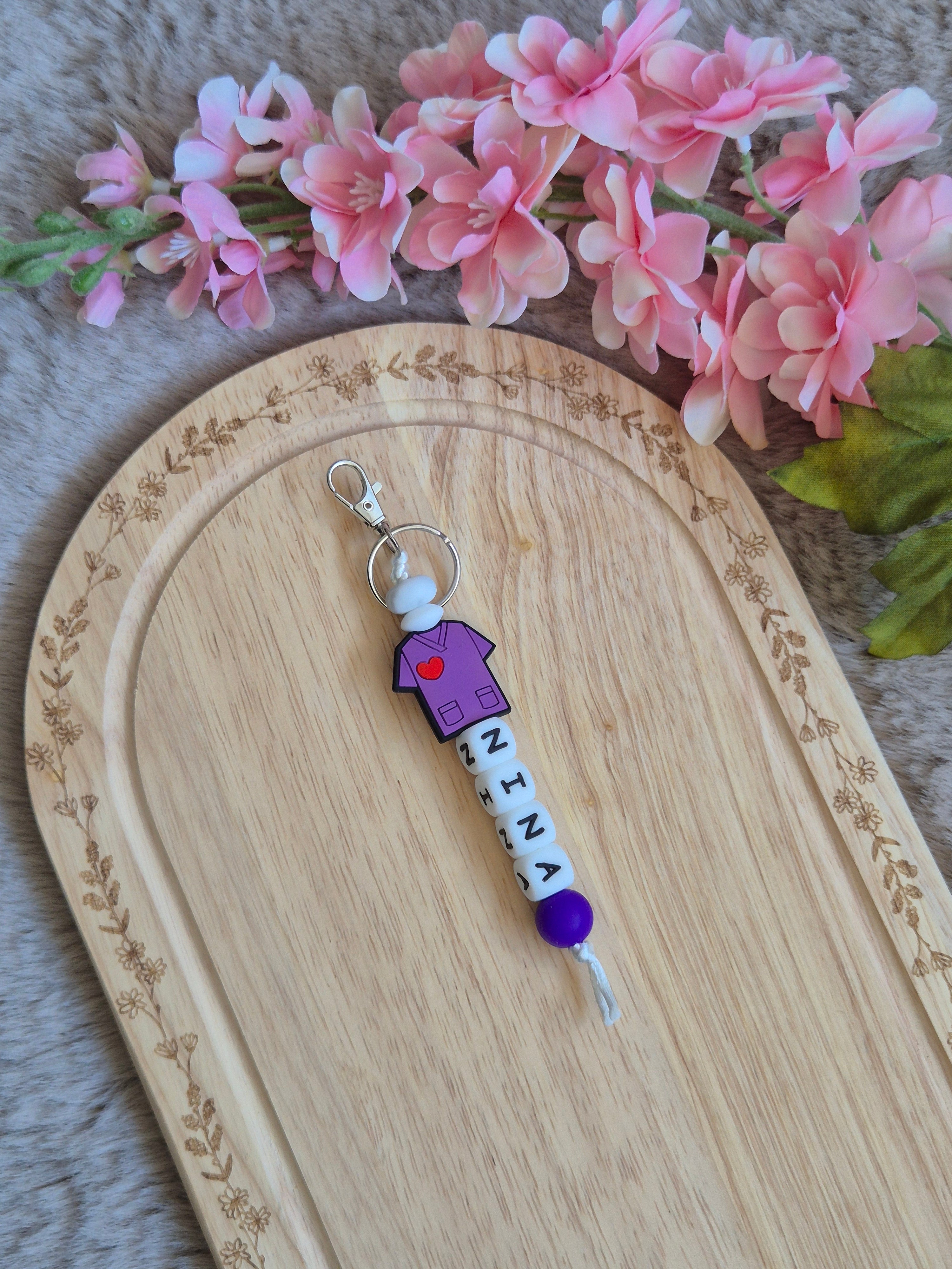 Zorgtopper sleutelhanger met naam