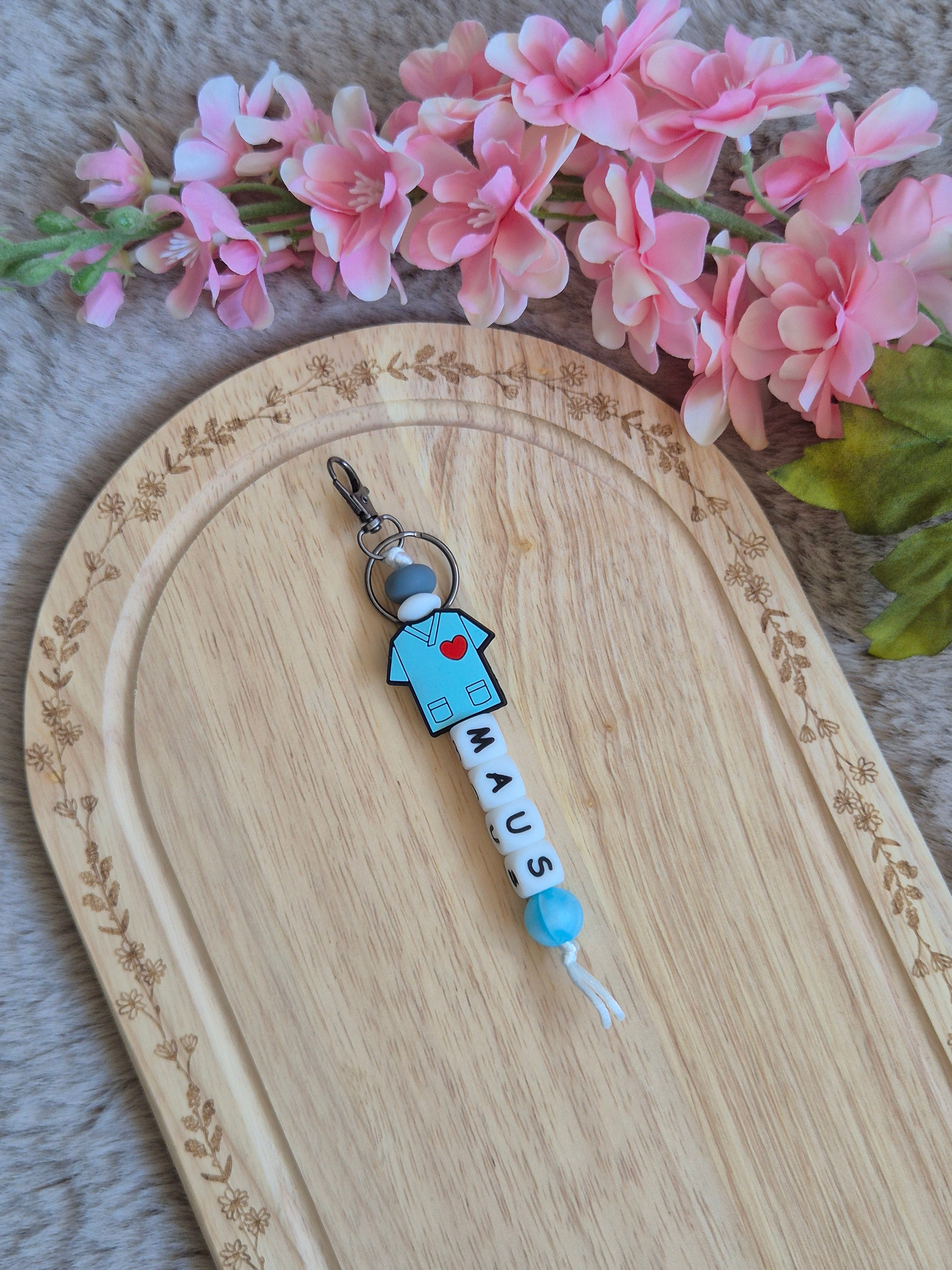 Zorgtopper sleutelhanger met naam