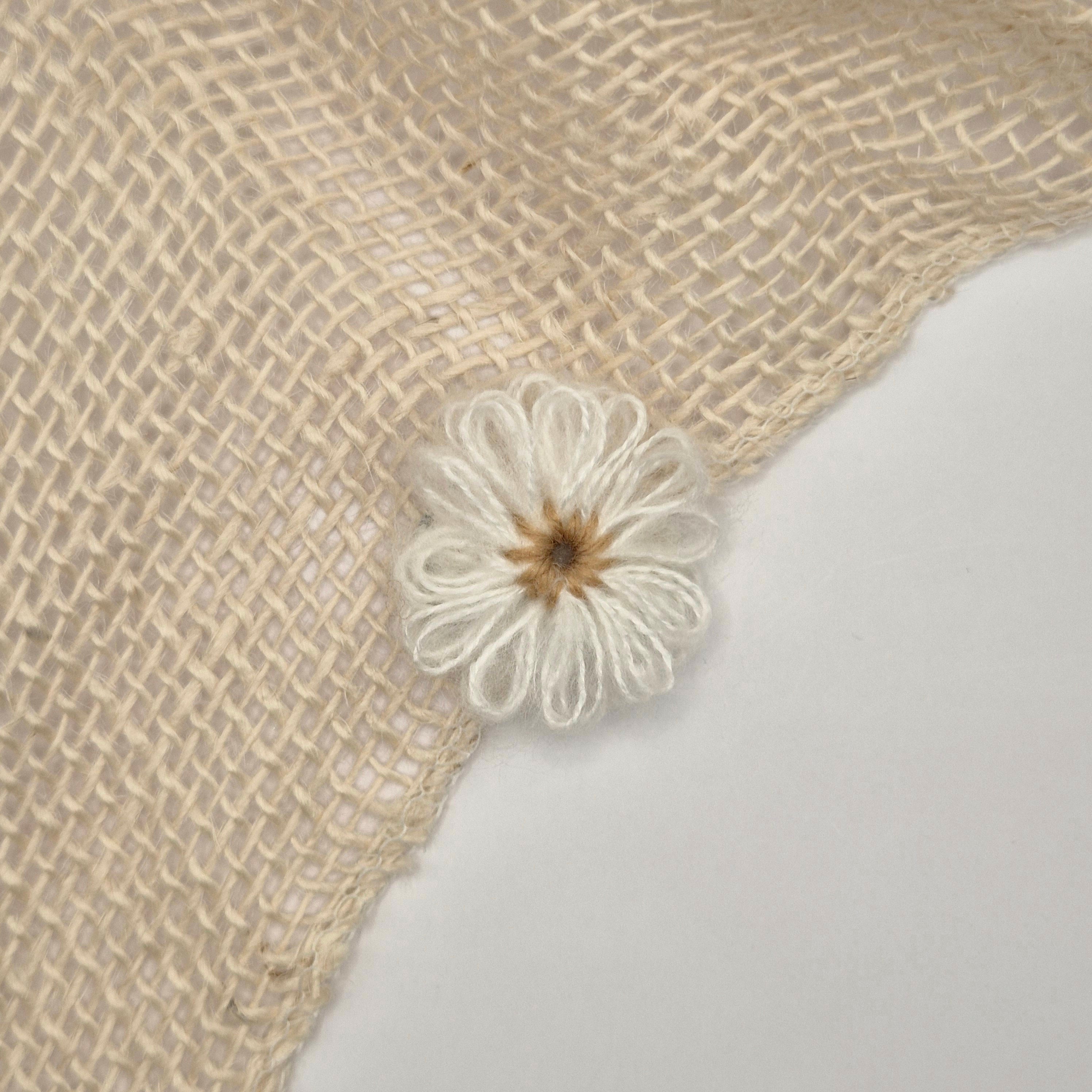 Antislip Haarspeldje cozy flower creme