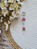 Sleutelhanger roos oud roze