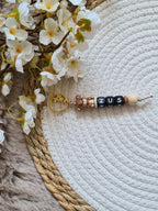 Sleutelhanger met beertje beige
