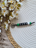 Sleutelhanger groen met wit