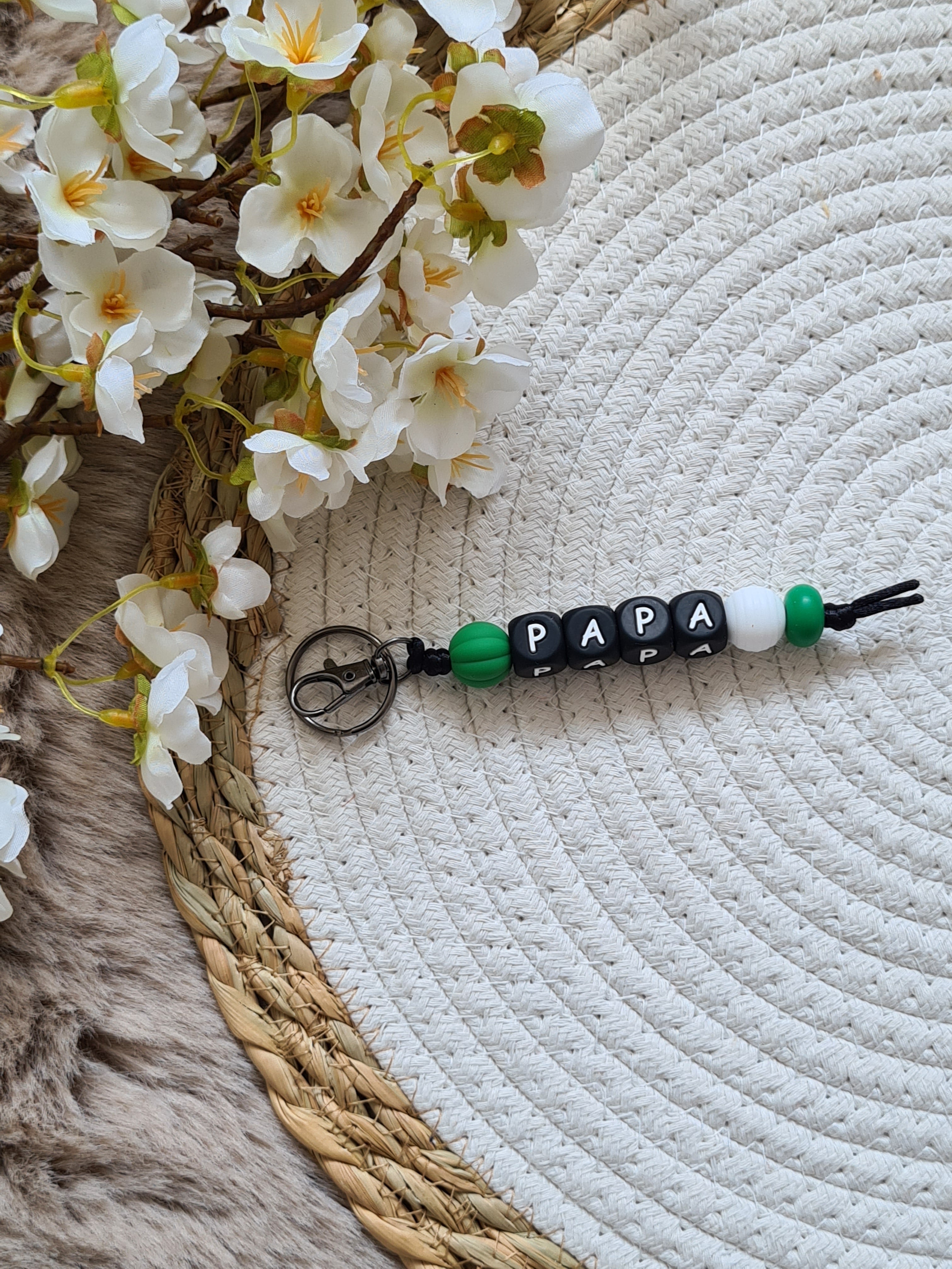 Sleutelhanger groen met wit