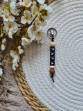 Sleutelhanger beige met bruin