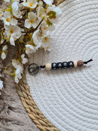 Sleutelhanger beige met bruin
