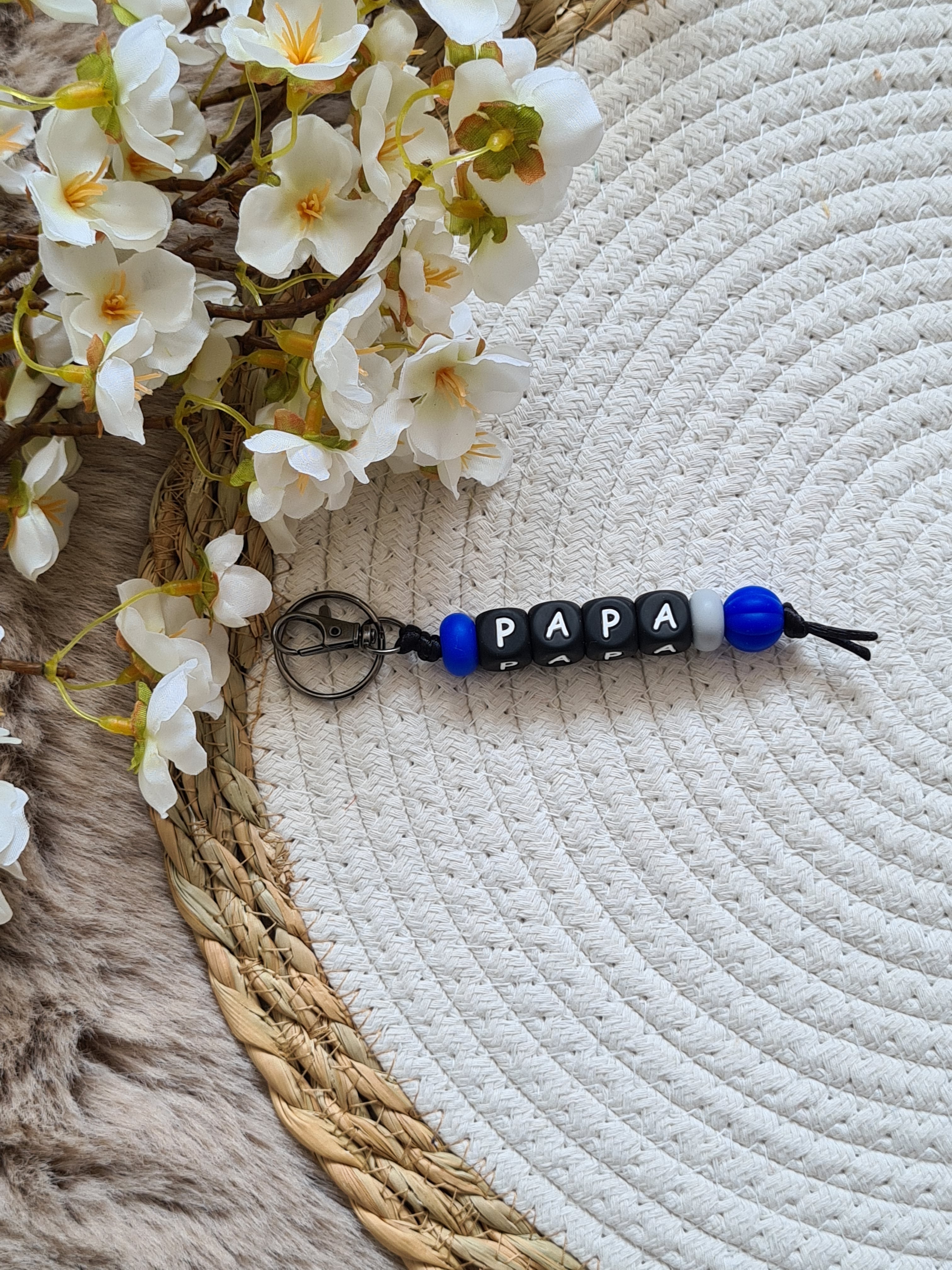 Sleutelhanger blauw en grijs