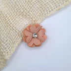 Antislip Haarspeldje sparkle flower oudroze