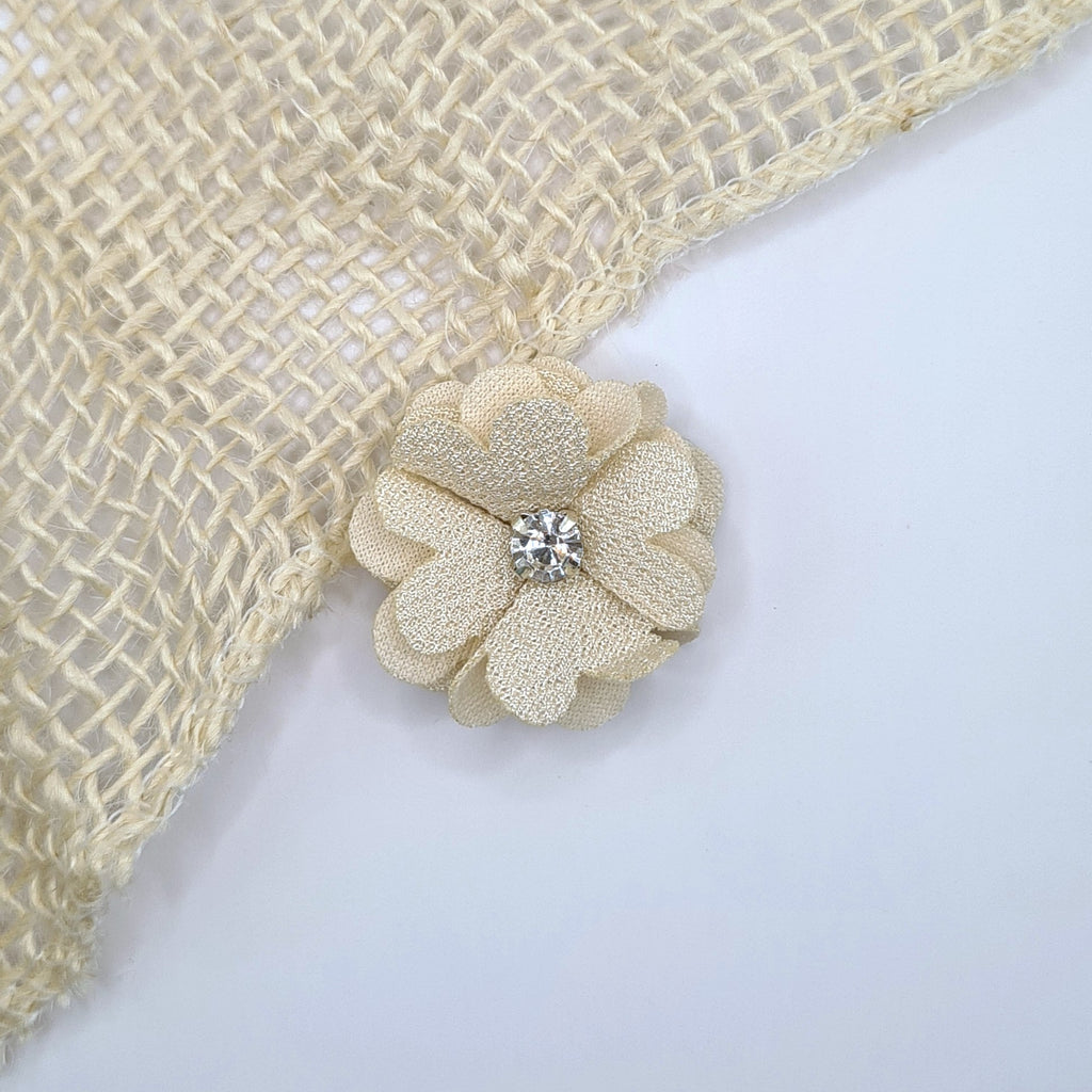 Antislip Haarspeldje sparkle flower creme