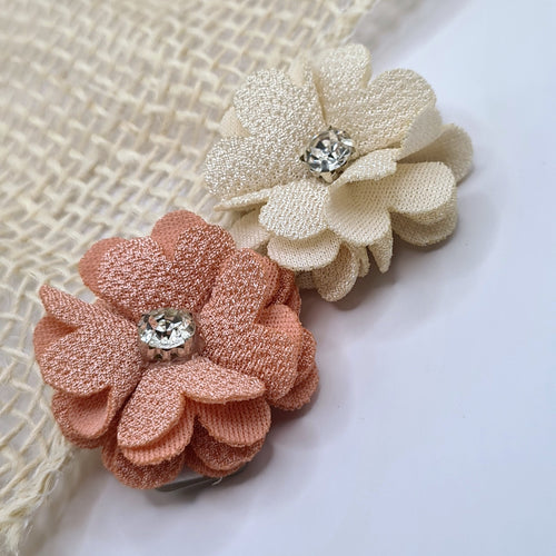 Antislip Haarspeldje sparkle flower oudroze