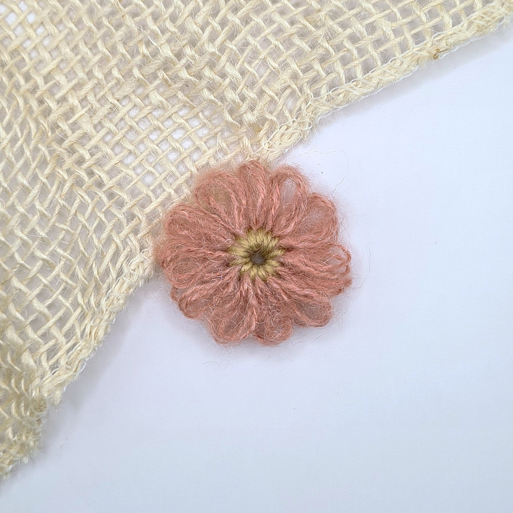 Antislip Haarspeldje cozy flower oudroze