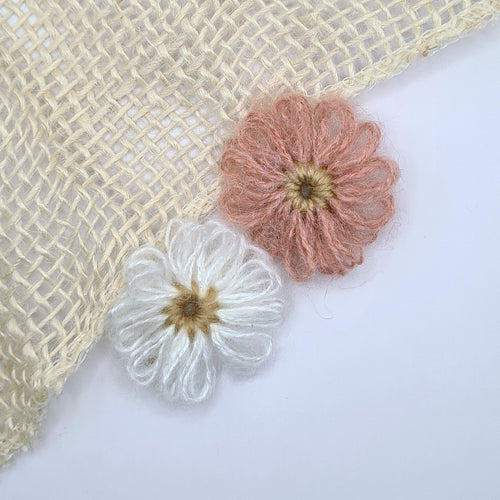 Antislip Haarspeldje cozy flower oudroze