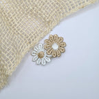 Antislip Haarspeldje madeliefje beige wit