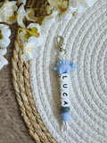 Sleutelhanger Luca met dino stegosaurus blauw