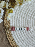 Sleutelhanger Mila roos oud roze