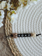 Sleutelhanger Boaz berenhoofdje beige