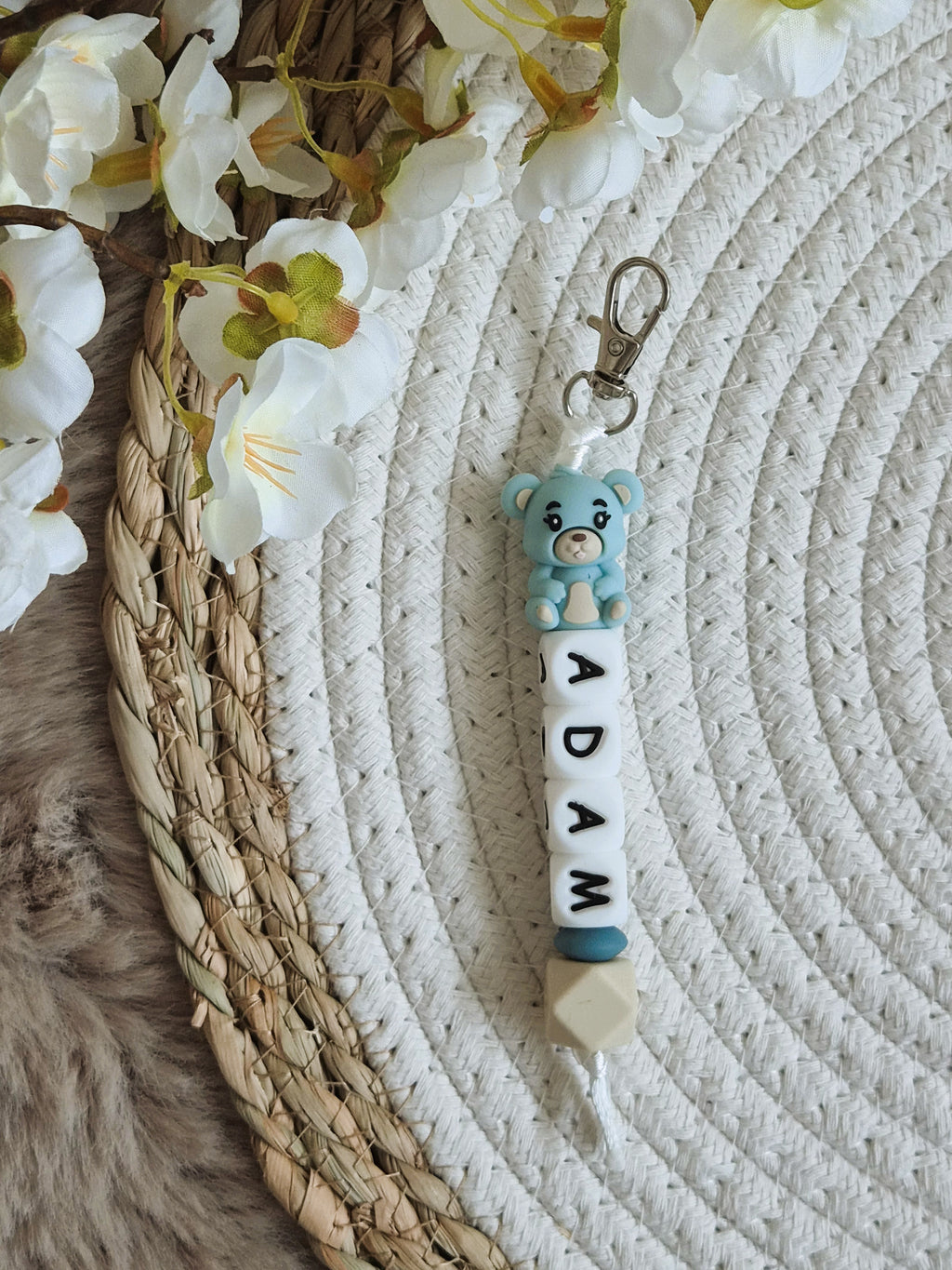 Sleutelhanger Adam met blauw beertje