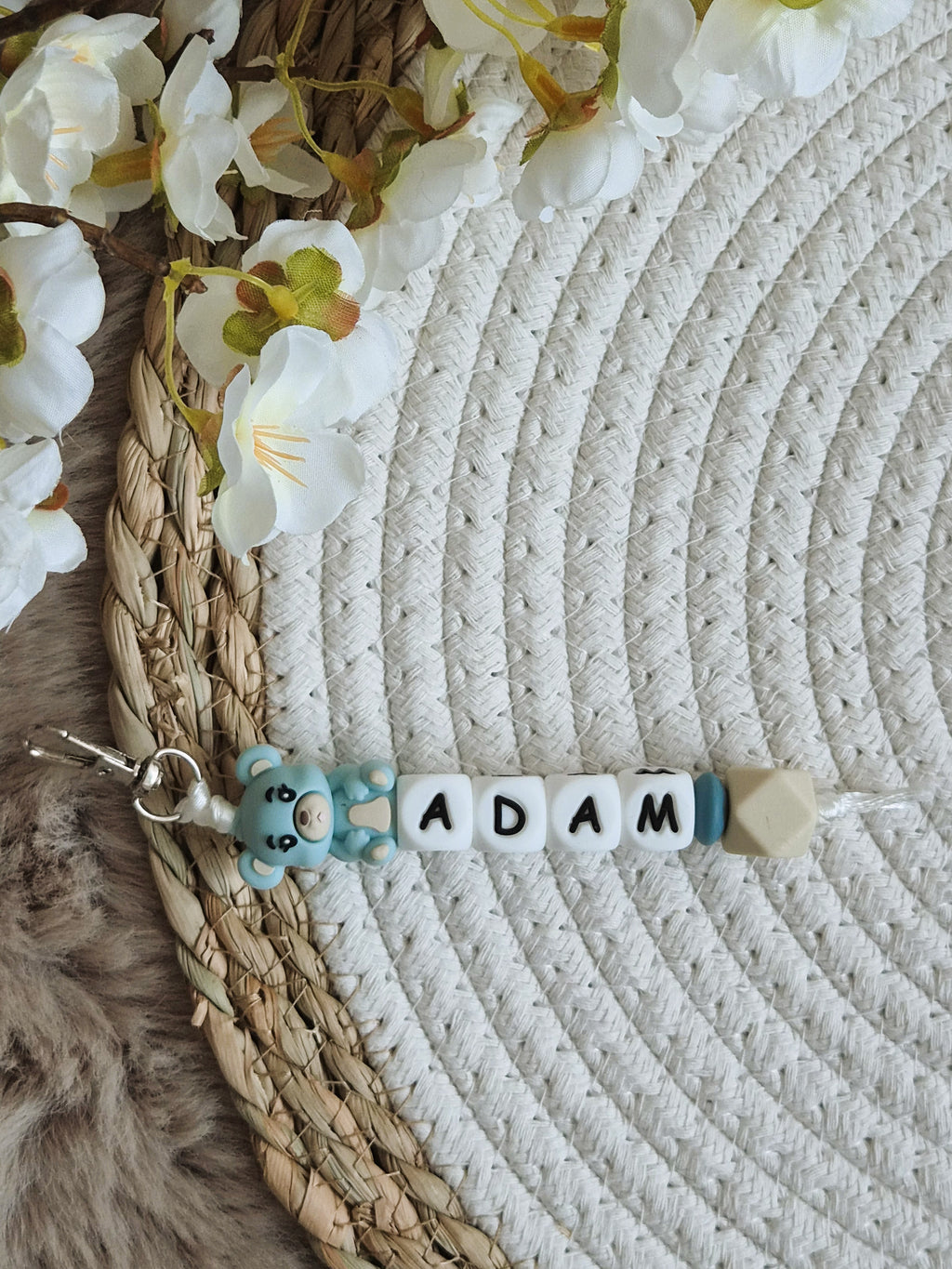 Sleutelhanger Adam met blauw beertje