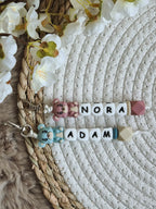 Sleutelhanger nora met roze beertje