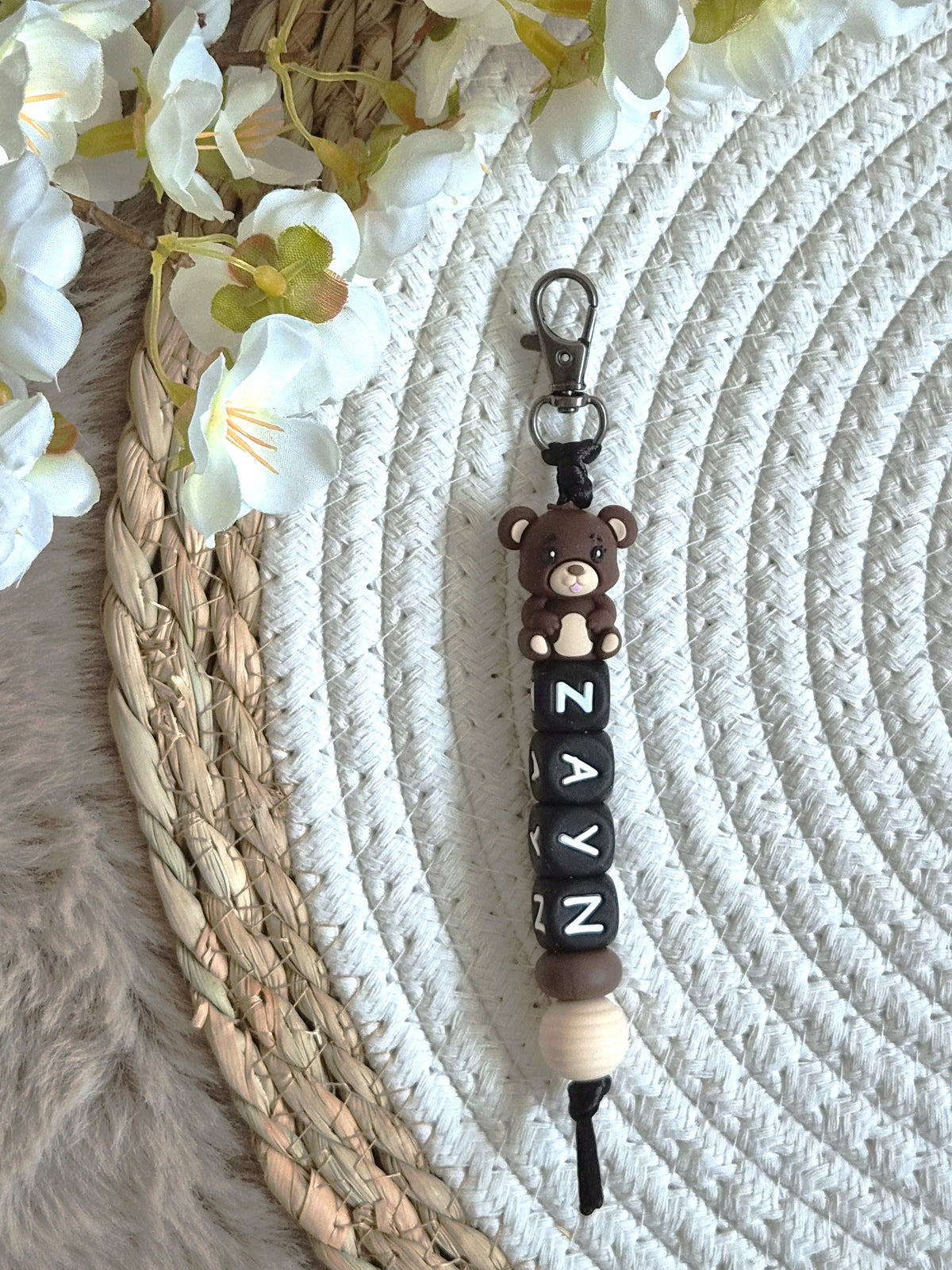 Sleutelhanger zayn beertje donkerbruin