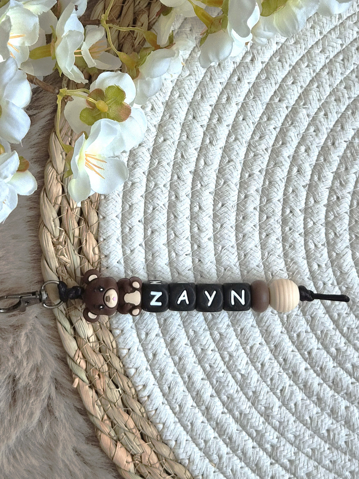 Sleutelhanger zayn beertje donkerbruin