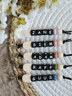 Sleutelhanger regenboog beige