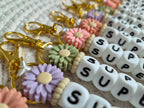 Superjuf sleutelhanger met bloemen