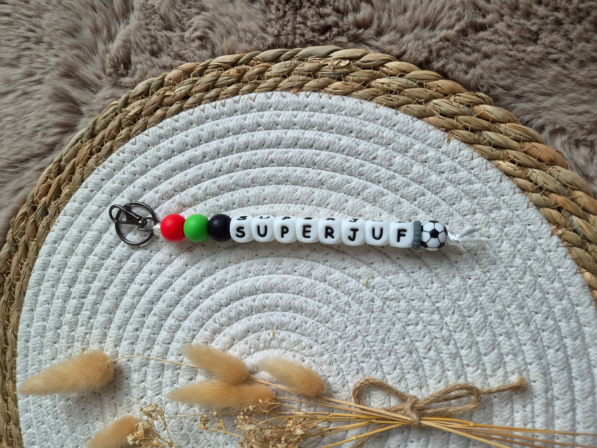 Superjuf sleutelhanger met voetbalkleuren