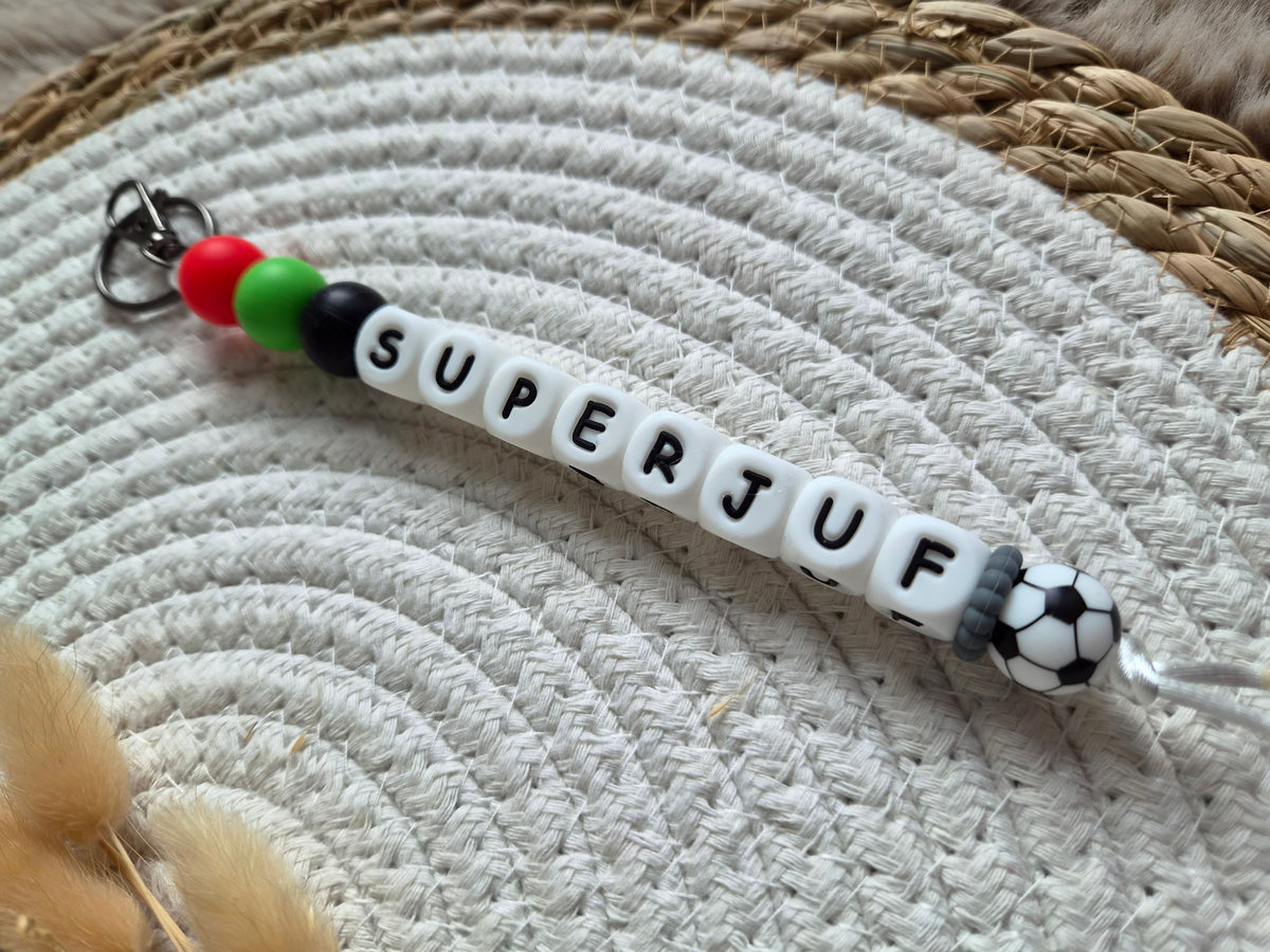 Superjuf sleutelhanger met voetbalkleuren